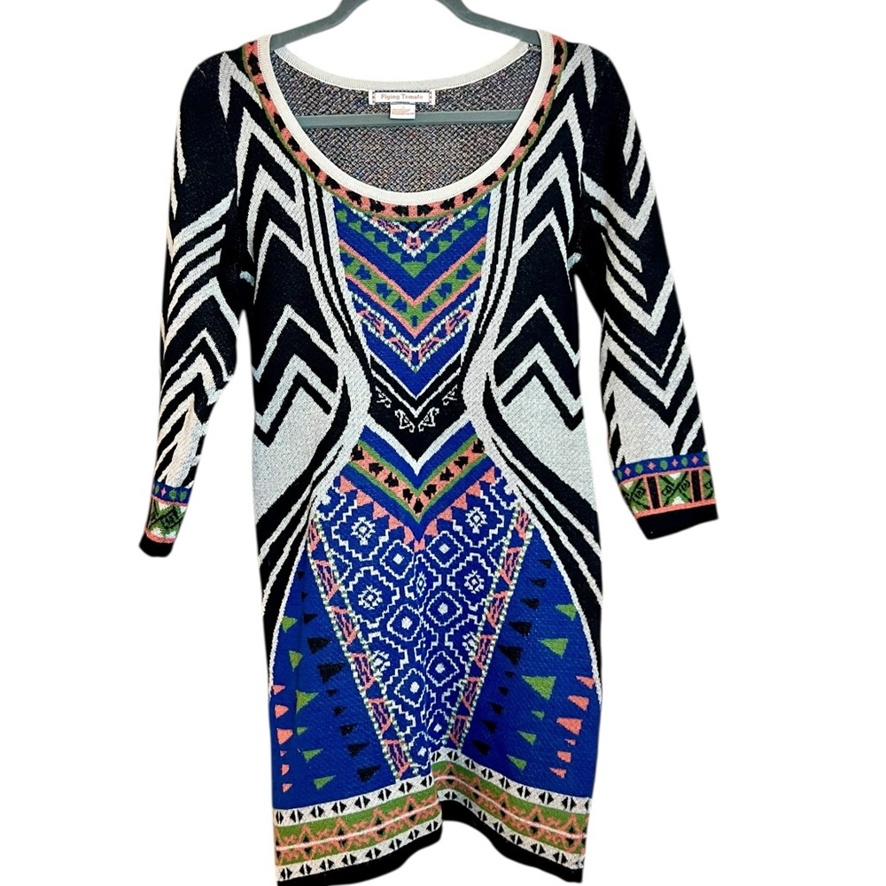 Flying Tomato Geometric Patterned Bodycon Dress - image 2